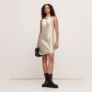 NEW! Banana Republic Crinkle Satin Shift Dress